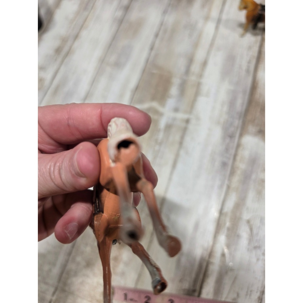 3-‎ Vintage Miniature Horse Figurines Black Chestnut Tan Japan Metal ToyREAD - Picture 9 of 11